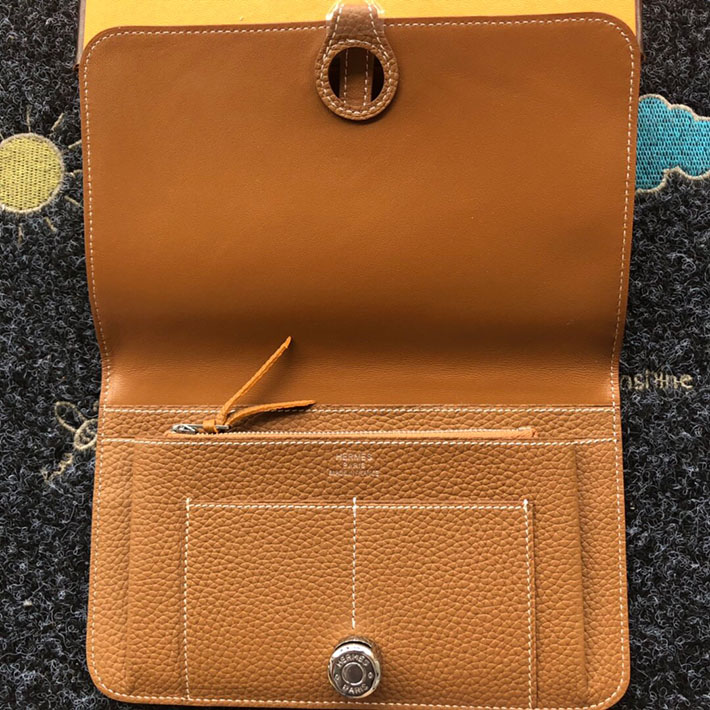 最高級HERMESスーパーコピー財布 エルメスドゴンコピー ドゴンGM ゴールド トゴ シルバー金具【新品】2024W1301 - 画像 (5)