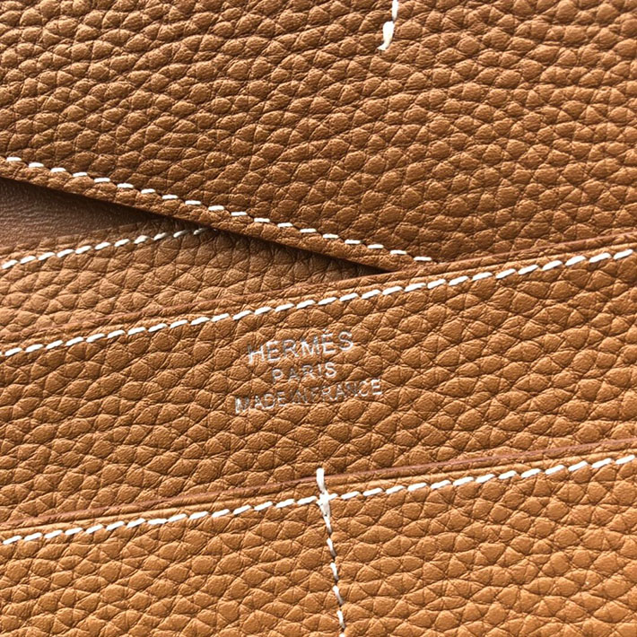 最高級HERMESスーパーコピー財布 エルメスドゴンコピー ドゴンGM ゴールド トゴ シルバー金具【新品】2024W1301 - 画像 (4)