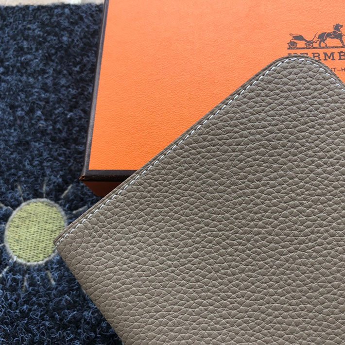 最高級HERMESスーパーコピー財布 エルメスドゴンコピー ドゴンGM トゥルティエールグレー トゴ シルバー金具【新品】2024W1303 - 画像 (8)