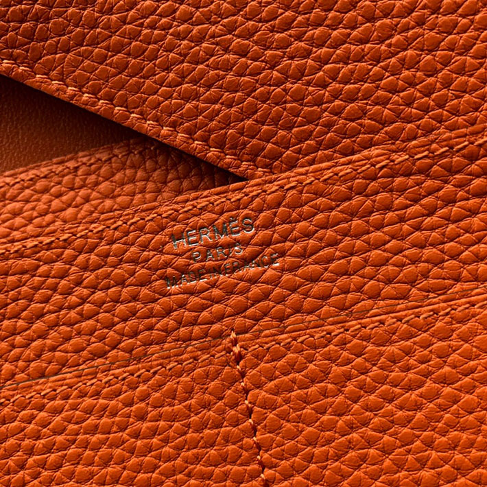 最高級HERMESスーパーコピー財布 エルメスドゴンコピー ドゴンGM オレンジ トゴ シルバー金具【新品】2024W1304 - 画像 (4)