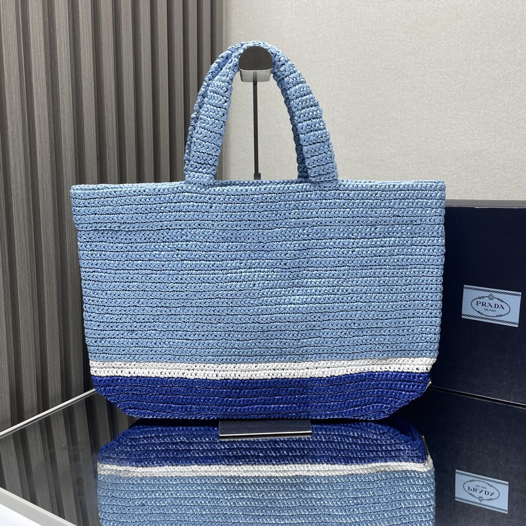 最高級プラダスーパーコピー プラダバッグコピー クロシェ トートバッグ ライトブルー 1BG392_2A2T_F0EMZ_V_OOL - 画像 (9)