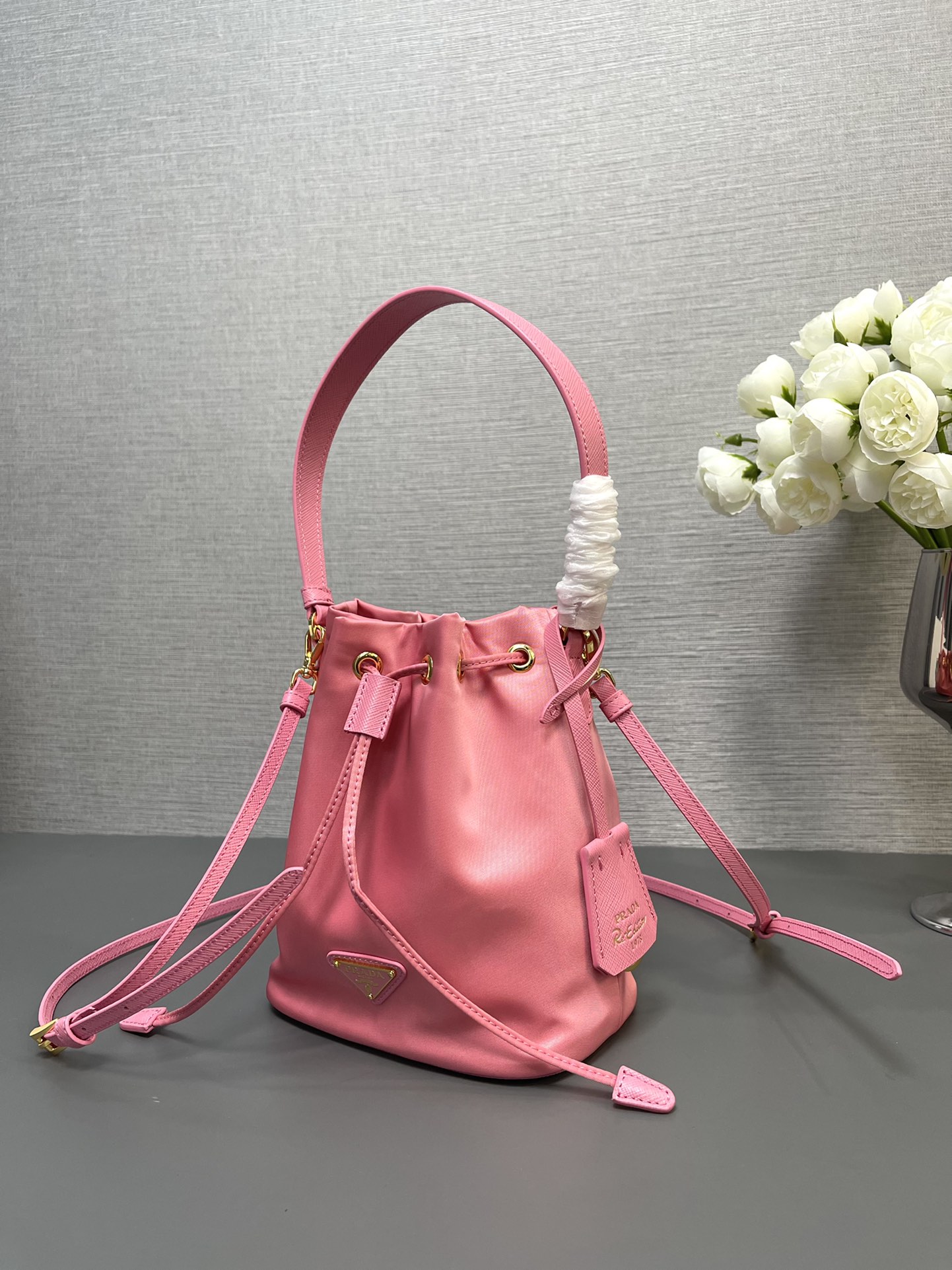 最高級プラダスーパーコピー プラダバッグコピー Re-Edition 1978 Re-Nylon ミニバッグ ピンク 1BE067_R064_F0638_V_WOO ファブリック/レザー ゴールド金具 - 画像 (9)