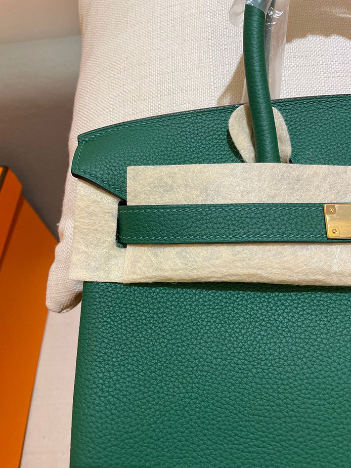 最高級HERMESスーパーコピー エルメスバーキン30コピー ハンドバッグ バーキン30 ヴェールジェイド トゴ ゴールド金具 新品 2024W1378 - 画像 (9)