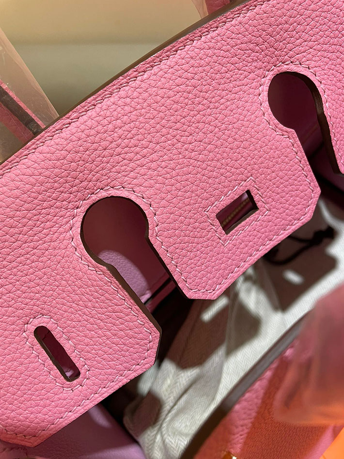 最高級HERMESスーパーコピー エルメスバーキン25コピー ハンドバッグ バーキン25 ピンク トゴ ゴールド金具 W刻印 新品 2024W1387 - 画像 (3)