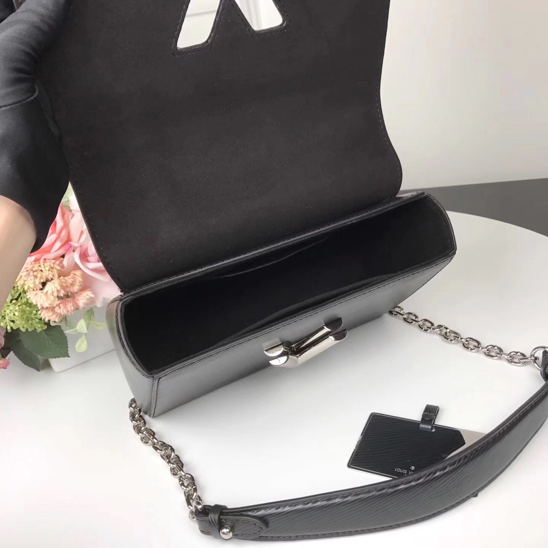 最高級ルイヴィトンスーパーコピー ルイヴィトン エピバッグ コピー ツイスト MM ブラック M21110 エピ・レザー シルバー金具 - 画像 (3)