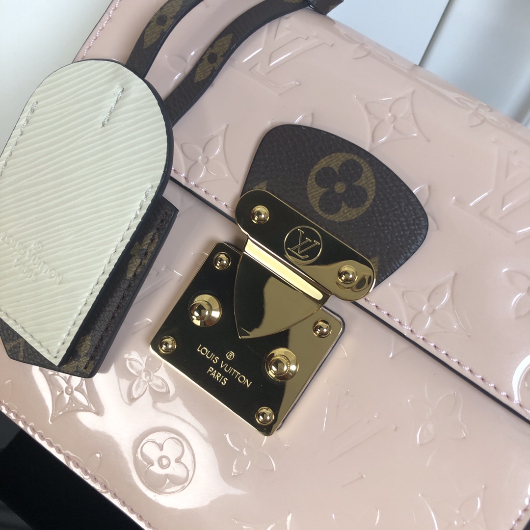 最高級ルイヴィトンスーパーコピー ルイヴィトン ヴェルニバッグ コピー スプリングストリート PM ピンク M90376 モノグラム・ヴェルニ ゴールド金具 - 画像 (4)