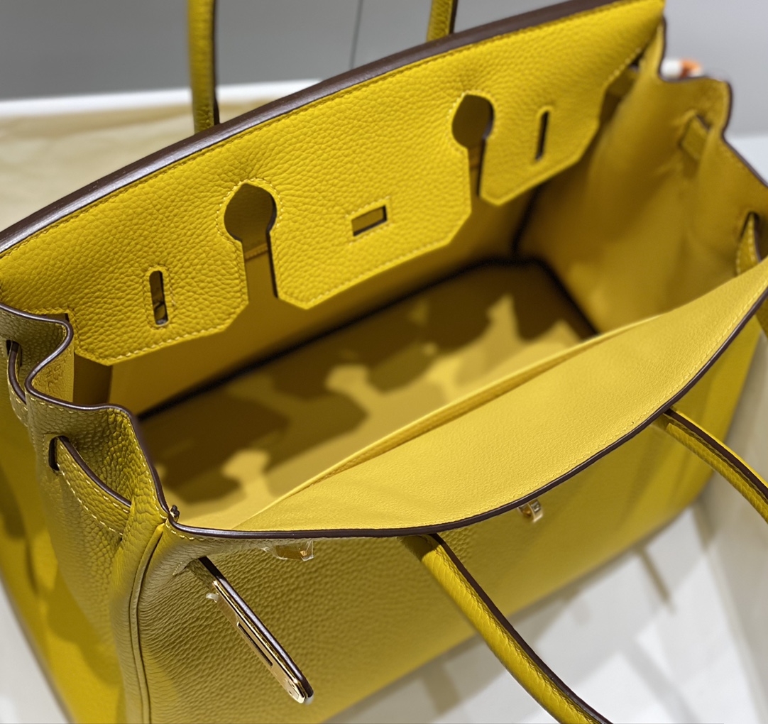 最高級エルメススーパーコピー エルメスバーキン30コピー バーキン30CM ジョーヌアンブル トゴ ゴールド金具 - 画像 (2)