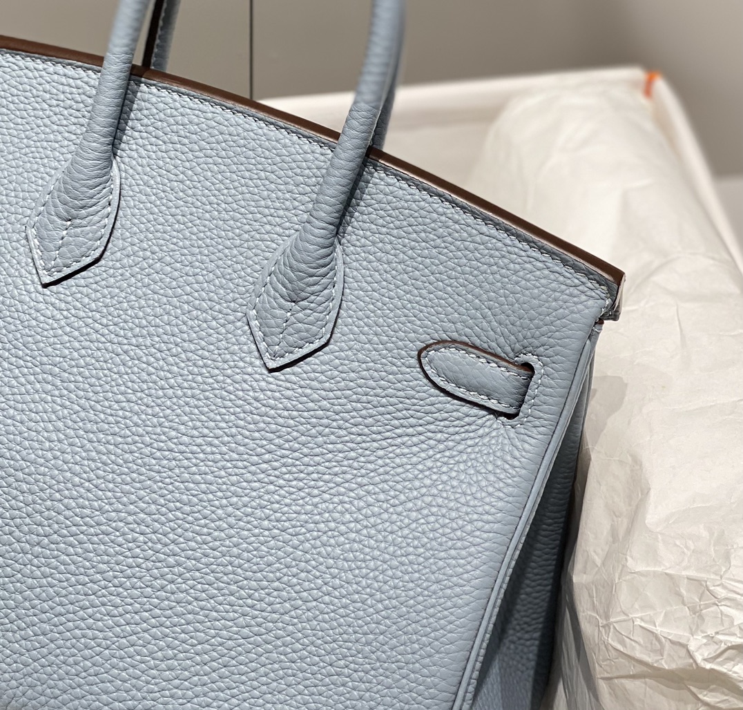 最高級エルメススーパーコピー エルメスバーキン25コピー バーキン25CM ブルーラン トゴ シルバー金具 - 画像 (7)