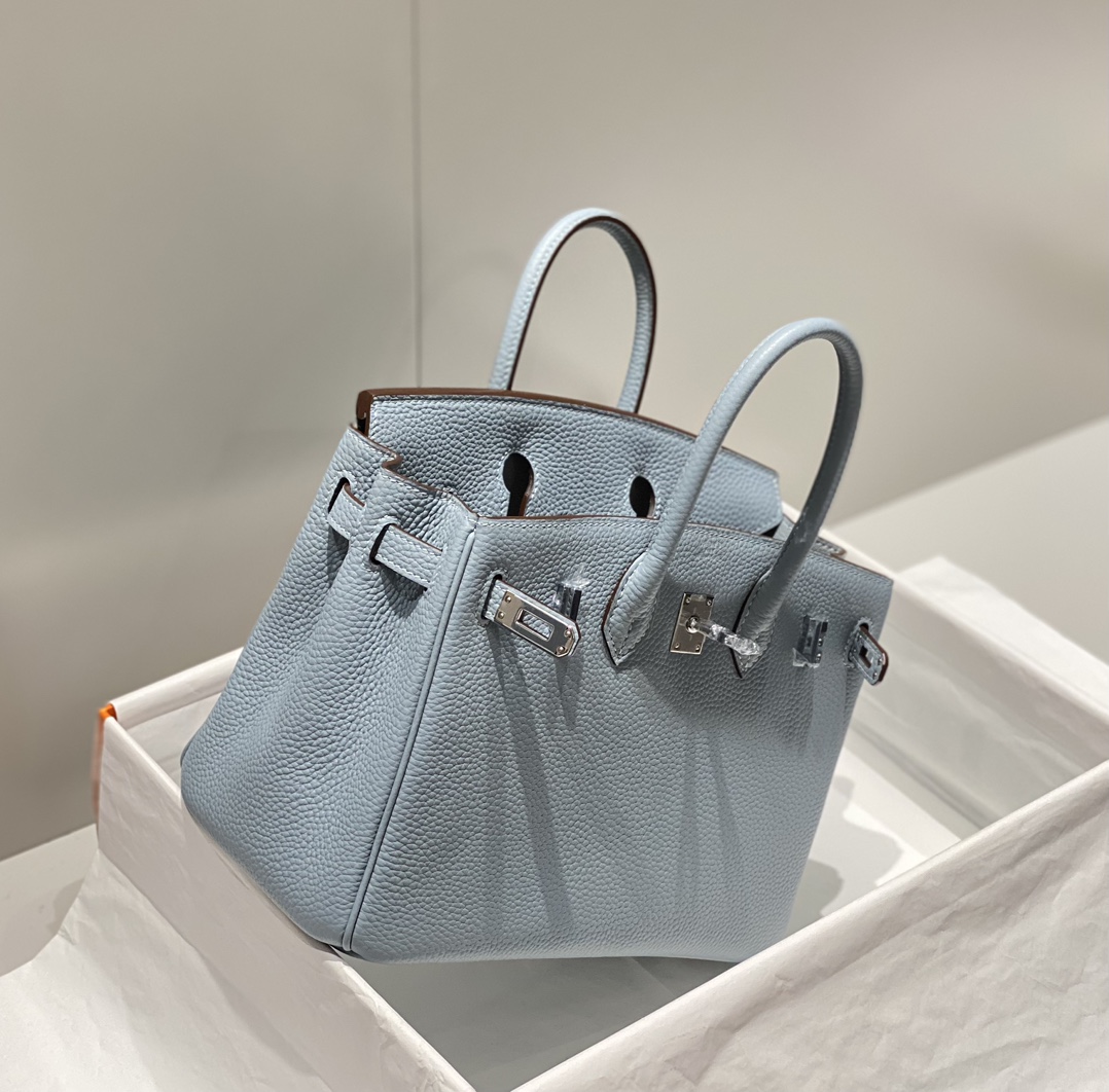最高級エルメススーパーコピー エルメスバーキン25コピー バーキン25CM ブルーラン トゴ シルバー金具 - 画像 (6)