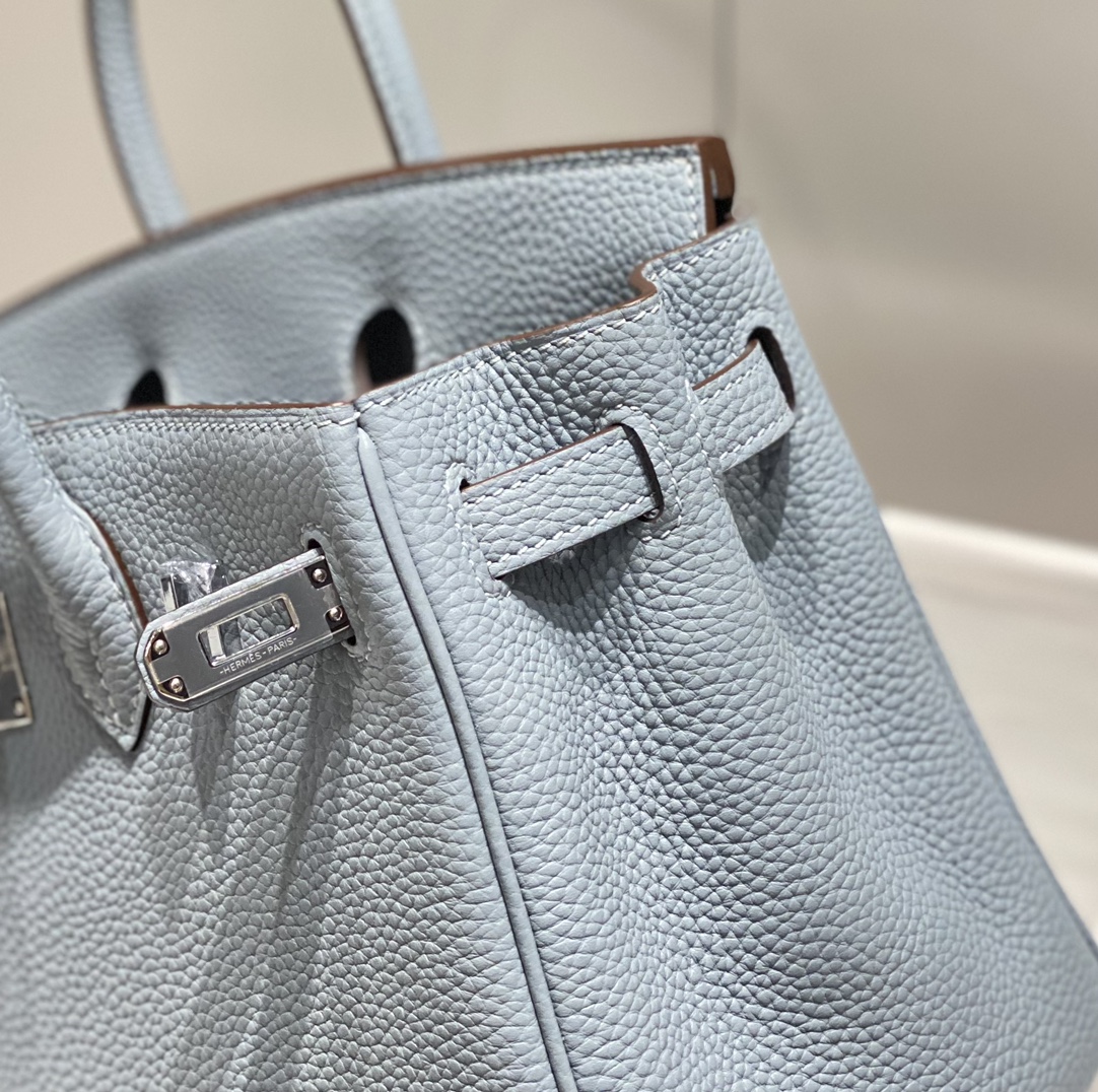 最高級エルメススーパーコピー エルメスバーキン25コピー バーキン25CM ブルーラン トゴ シルバー金具 - 画像 (5)