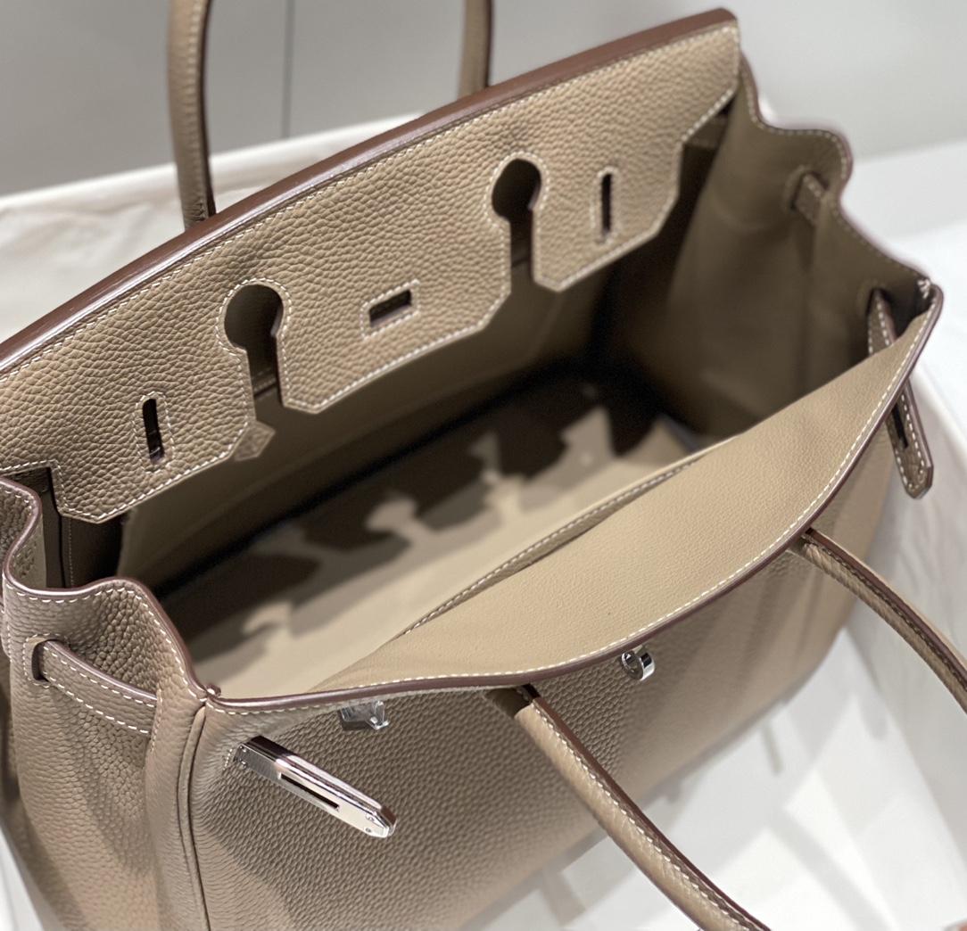 最高級エルメススーパーコピー エルメスバーキン30コピー バーキン30CM トゥルティールグレー トゴ シルバー金具 - 画像 (2)
