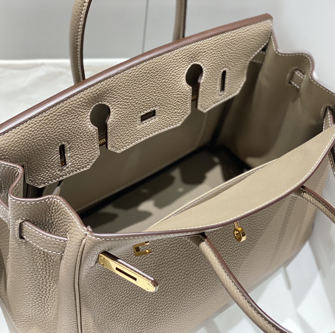 最高級エルメススーパーコピー エルメスバーキン30コピー バーキン30CM トゥルティールグレー トゴ ゴールド金具 - 画像 (2)