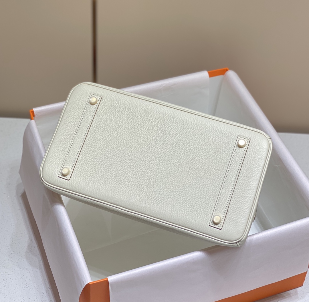 最高級エルメススーパーコピー エルメスバーキン30コピー バーキン30CM 白 ホワイト トゴ ゴールド金具 - 画像 (7)