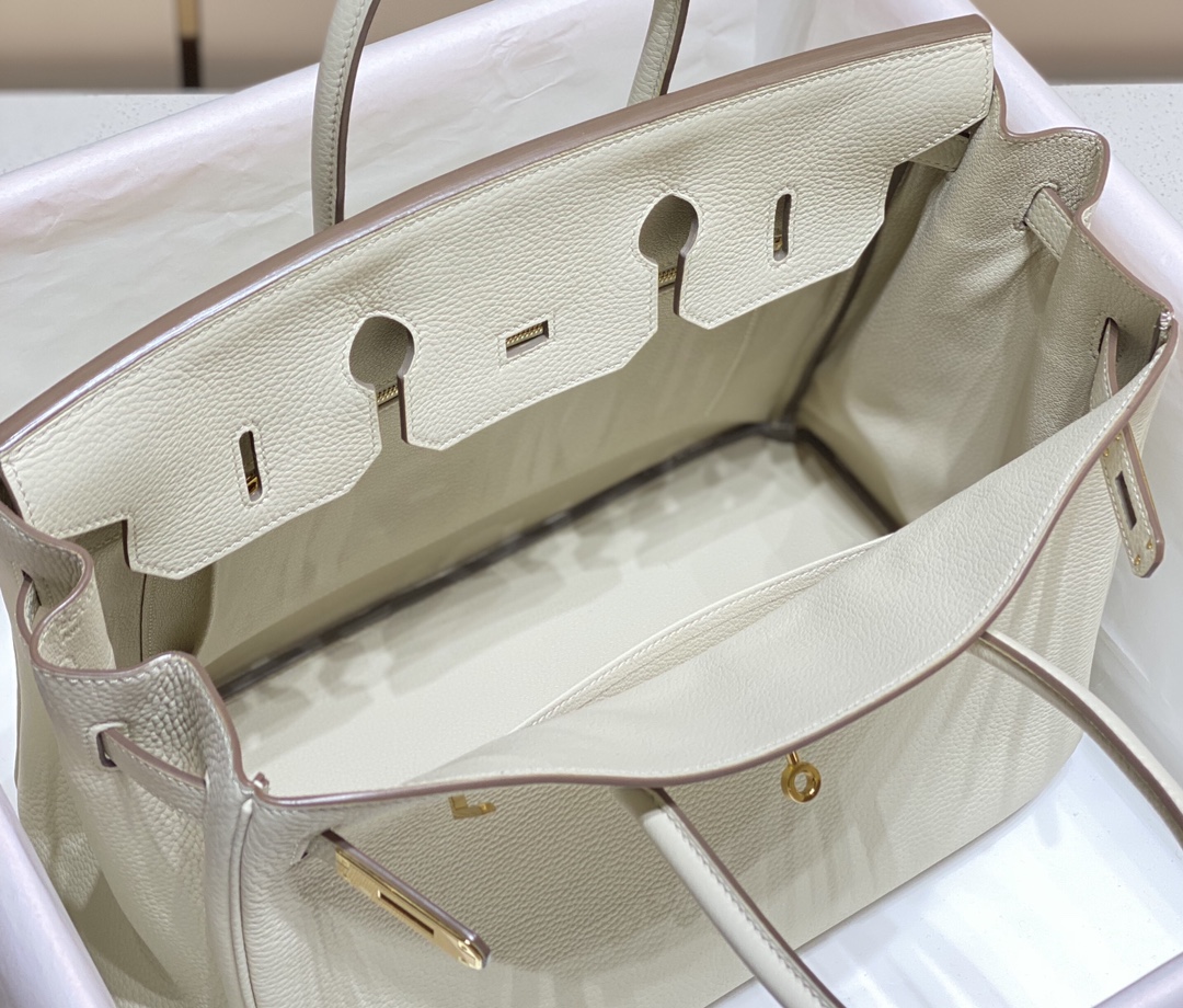 最高級エルメススーパーコピー エルメスバーキン30コピー バーキン30CM 白 ホワイト トゴ ゴールド金具 - 画像 (2)