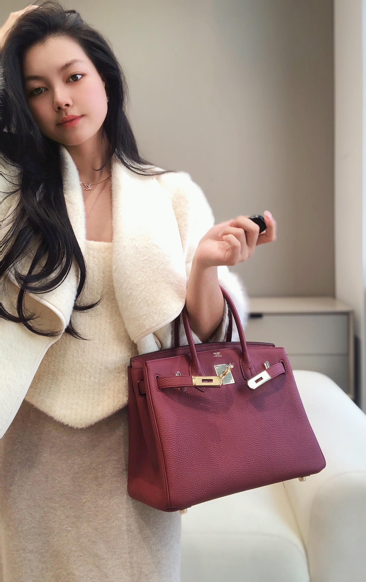 最高級エルメススーパーコピー エルメスバーキン30コピー バーキン30CM ボルドー トゴ ゴールド金具 - 画像 (4)