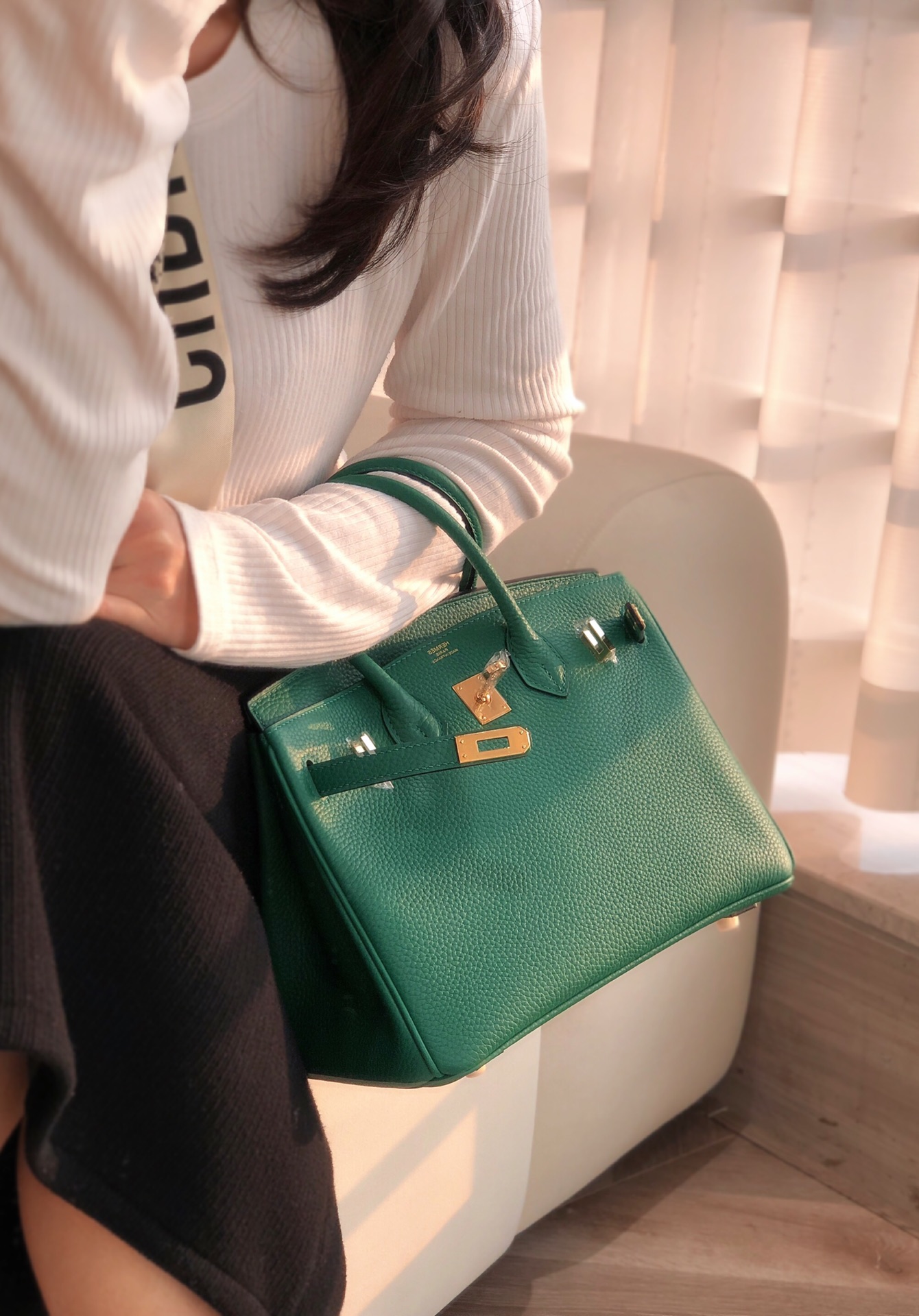 最高級エルメススーパーコピー エルメスバーキン25コピー バーキン25CM ヴェールフォンセ トゴ ゴールド金具 - 画像 (5)