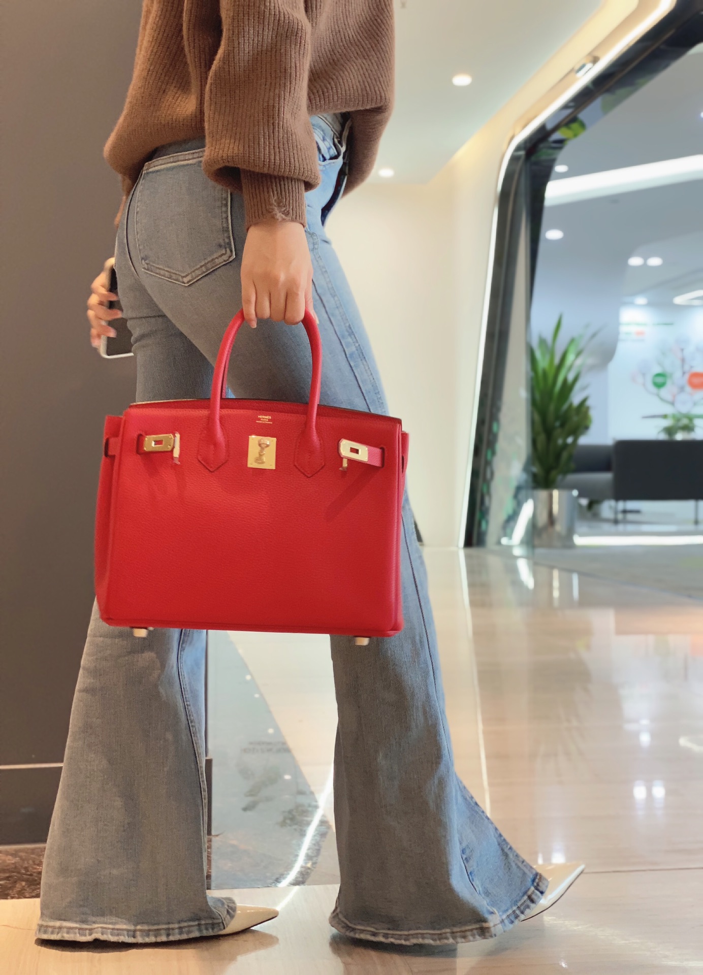 最高級エルメススーパーコピー エルメスバーキン30コピー バーキン30CM ルージュドクール トゴ ゴールド金具 - 画像 (7)