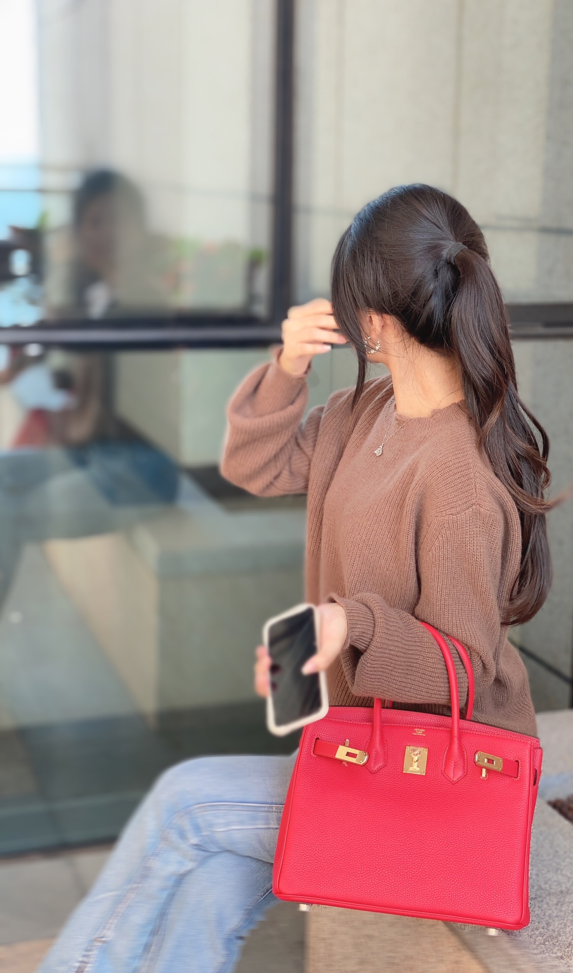 最高級エルメススーパーコピー エルメスバーキン30コピー バーキン30CM ルージュドクール トゴ ゴールド金具 - 画像 (2)