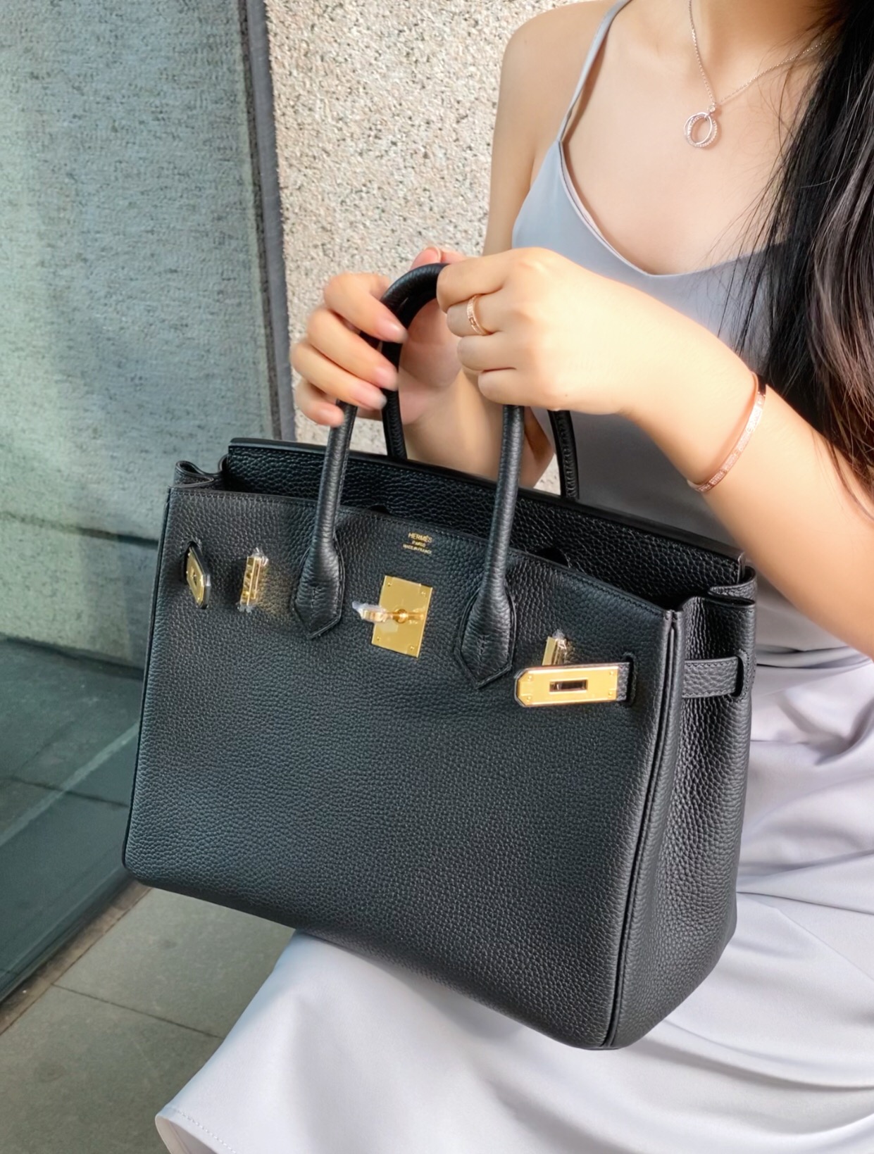 最高級エルメススーパーコピー エルメスバーキン30コピー バーキン30CM 黒 ブラック トゴ ゴールド金具 - 画像 (4)