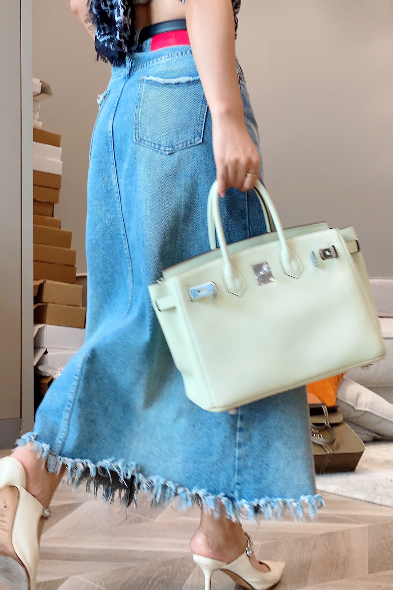 最高級エルメススーパーコピー エルメスバーキン30コピー バーキン30CM ヴェールフィズ トゴ シルバー金具 - 画像 (4)