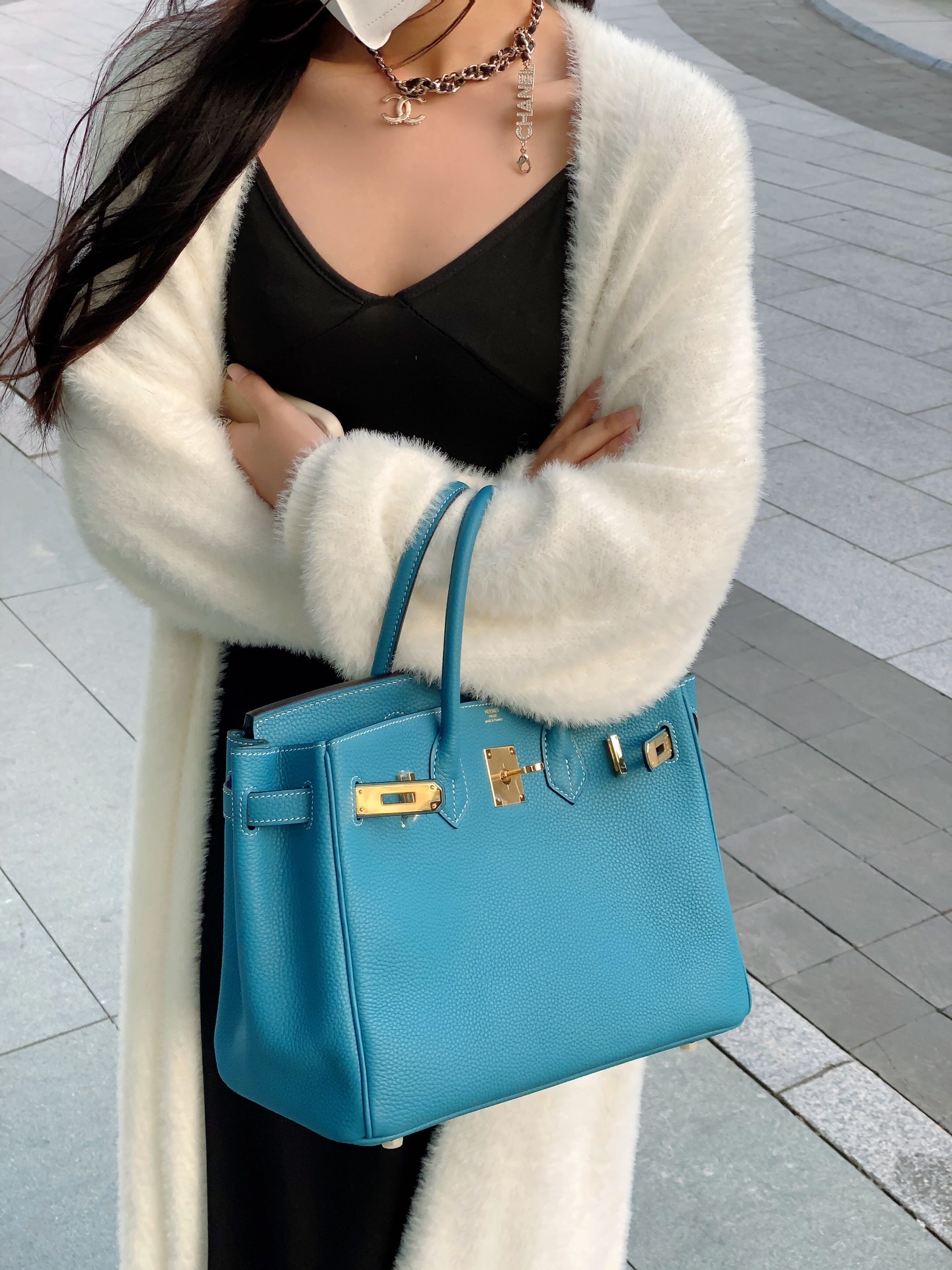 最高級エルメススーパーコピー エルメスバーキン30コピー バーキン30CM ブルージーン トゴ ゴールド金具 - 画像 (3)