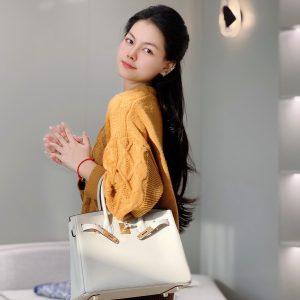 バーキン30CM パールグレー