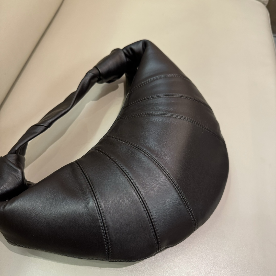 ルメール バッグ クロワッサン メッセンジャーバッグ S ブラック BG0003LL095 ラムスキン 100% コットン 100% シルバー金具 - 画像 (9)