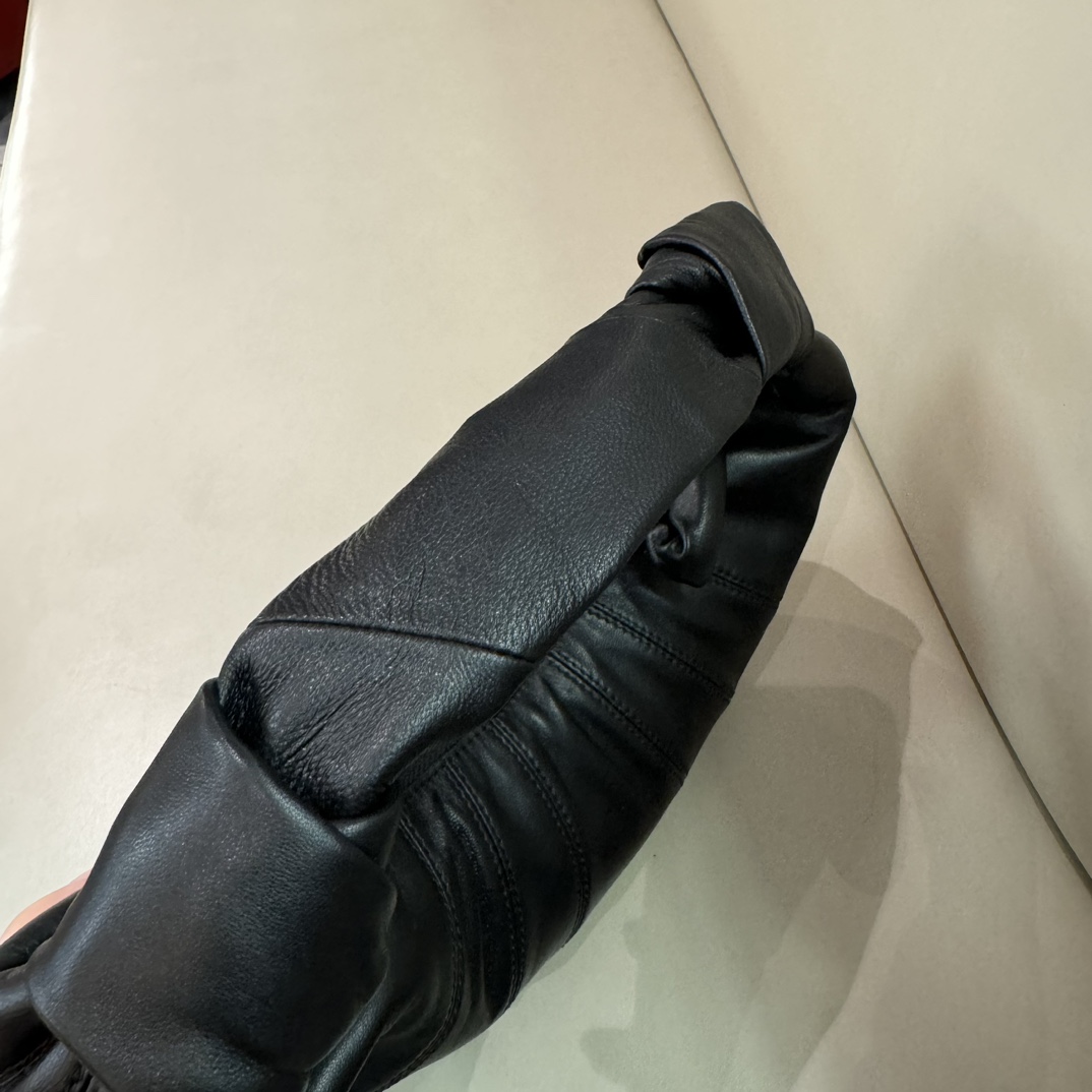 ルメール バッグ Fortune Croissant レザーバッグ ブラック BG0071LL095 ラムスキン 100% コットン 100% シルバー金具 - 画像 (8)