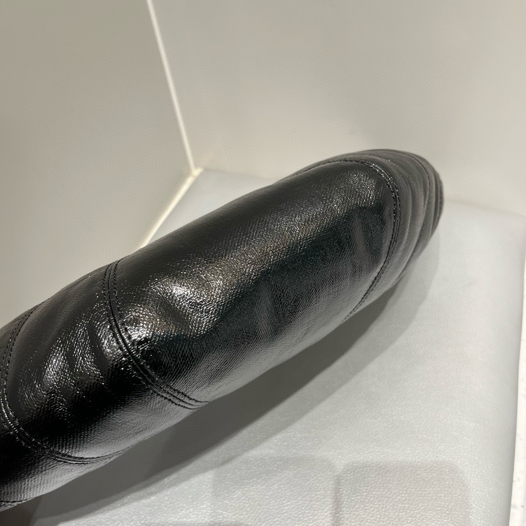 ルメール バッグ クロワッサン ショルダーバッグ M ブラック BG0001LF1073 ラムスキン 100% コットン 100% シルバー金具 - 画像 (9)