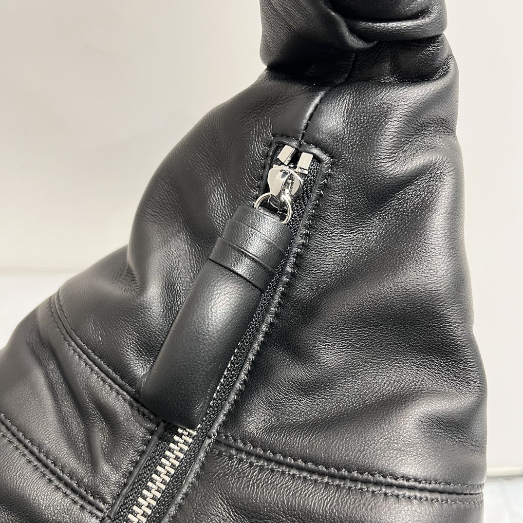 ルメール バッグ Croissant ショルダーバッグ ブラック BG0003LL0018 ラムスキン 100% コットン 100% シルバー金具 - 画像 (6)