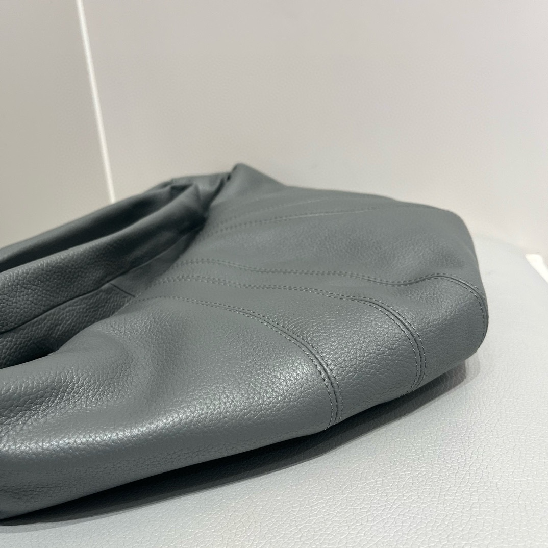 ルメール バッグ クロワッサン バッグ M ネイビー BG0001LL095 ラムスキン 100% コットン 100% シルバー金具 - 画像 (8)