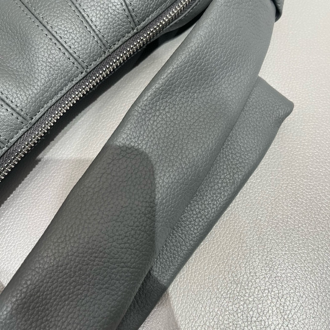 ルメール バッグ クロワッサン バッグ M ネイビー BG0001LL095 ラムスキン 100% コットン 100% シルバー金具 - 画像 (5)