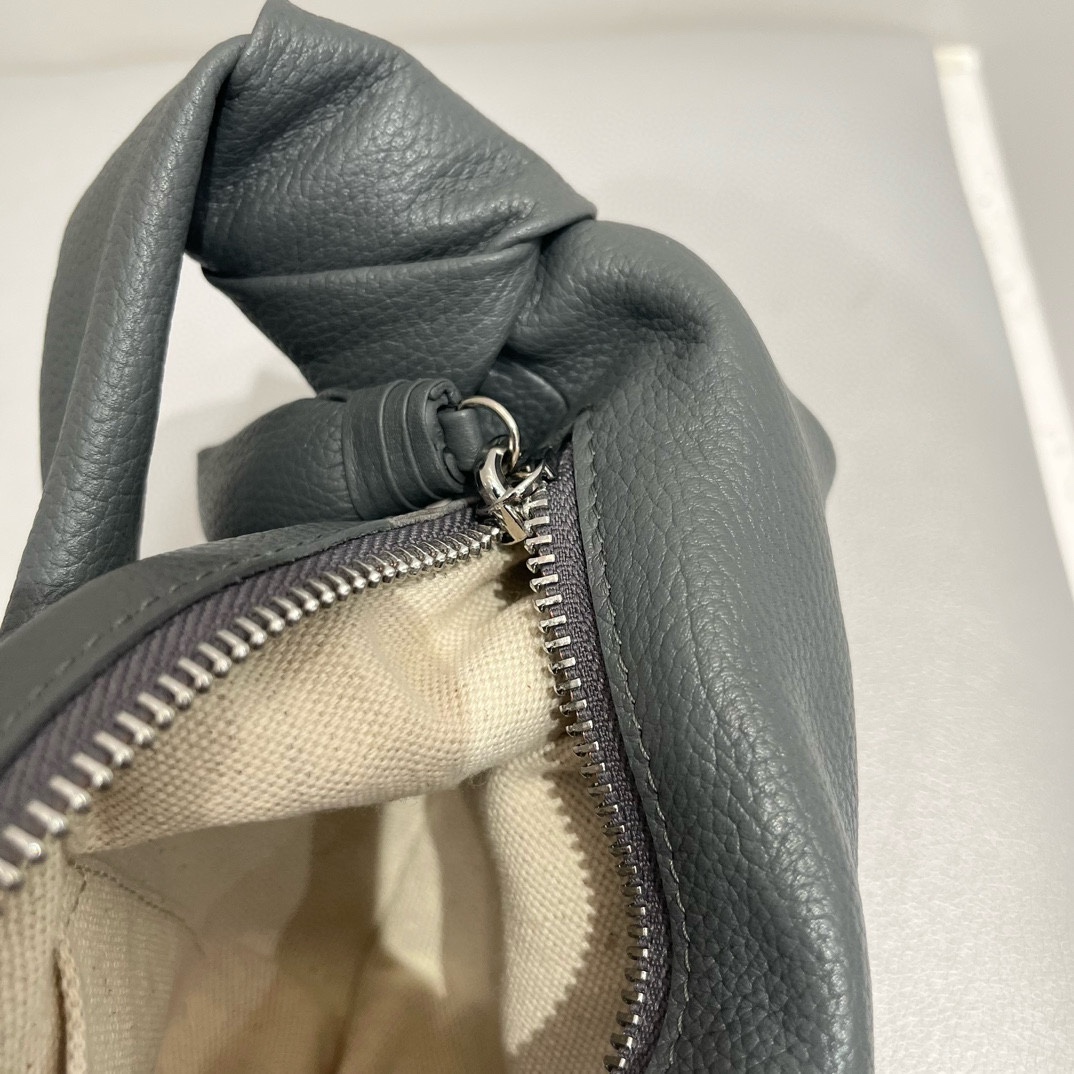 ルメール バッグ クロワッサン バッグ M ネイビー BG0001LL095 ラムスキン 100% コットン 100% シルバー金具 - 画像 (3)