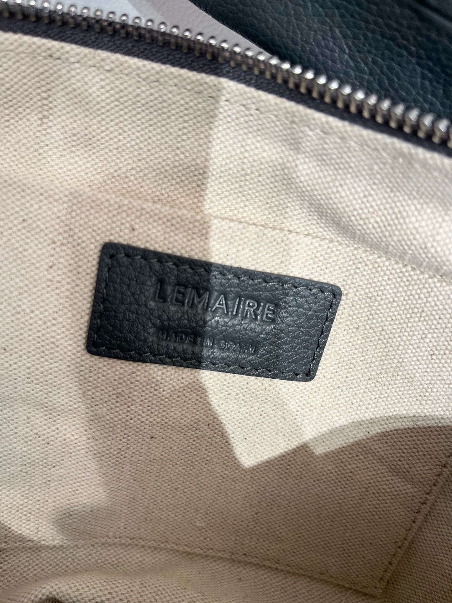 ルメール バッグ クロワッサン バッグ M ネイビー BG0001LL095 ラムスキン 100% コットン 100% シルバー金具 - 画像 (2)