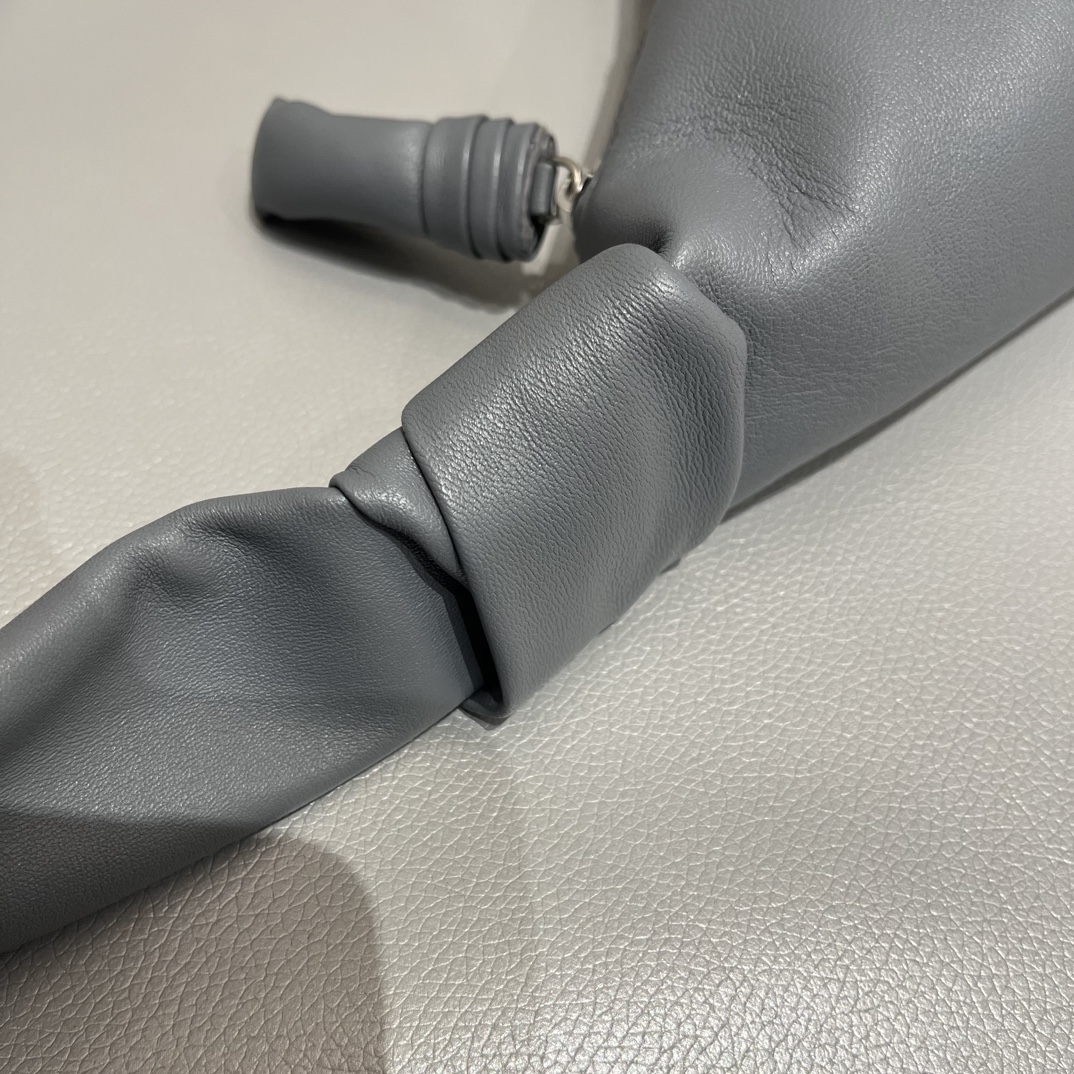 ルメール バッグ クロワッサン バッグ M スカイブルー BG0001LL095 ラムスキン 100% コットン 100% シルバー金具 - 画像 (7)