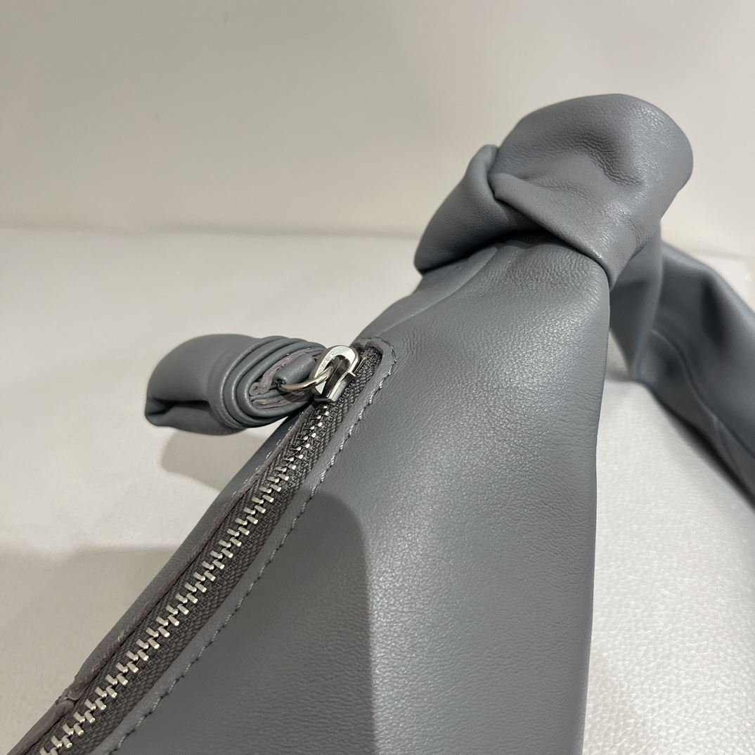ルメール バッグ クロワッサン バッグ M スカイブルー BG0001LL095 ラムスキン 100% コットン 100% シルバー金具 - 画像 (6)