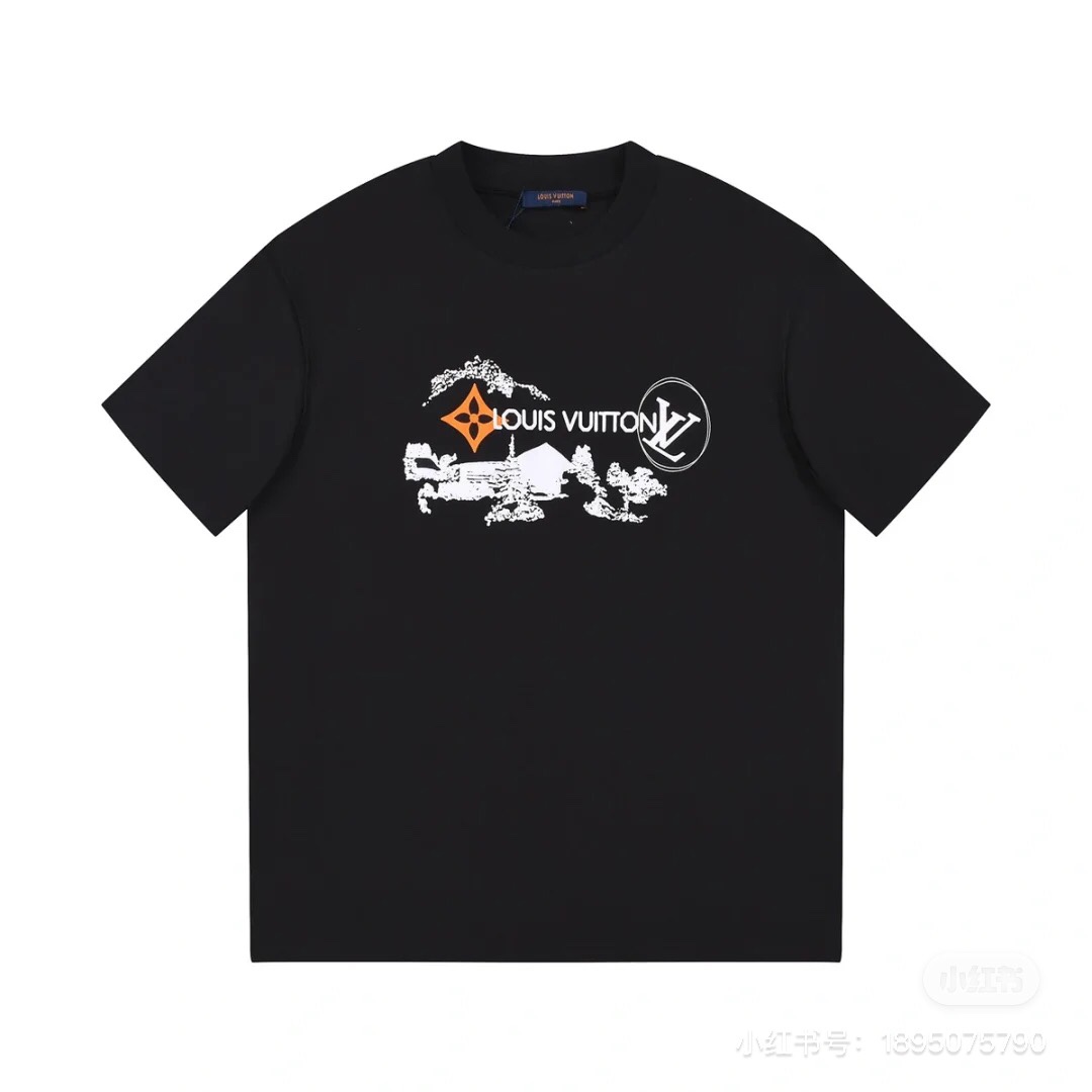 最高級ルイヴィトンスーパーコピー服 ルイヴィトンTシャツコピー 2024年春夏の新作 Tシャツ コットン100% メンズ レディース 202406355 - 画像 (2)