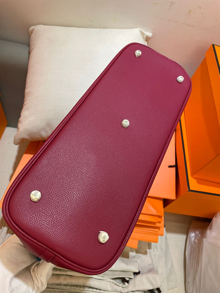 最高級HERMESスーパーコピー エルメスボリード35コピー ボリード35 ルージュグレナ ヴォーエプソン シルバー金具【新品】2024W1420 - 画像 (5)