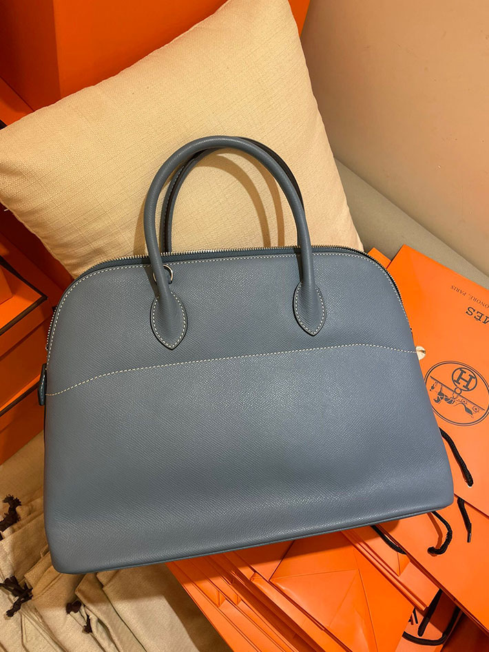 最高級HERMESスーパーコピー エルメスボリード35コピー ボリード35 ブルーラン ヴォーエプソン シルバー金具【新品】2024W1435 - 画像 (4)