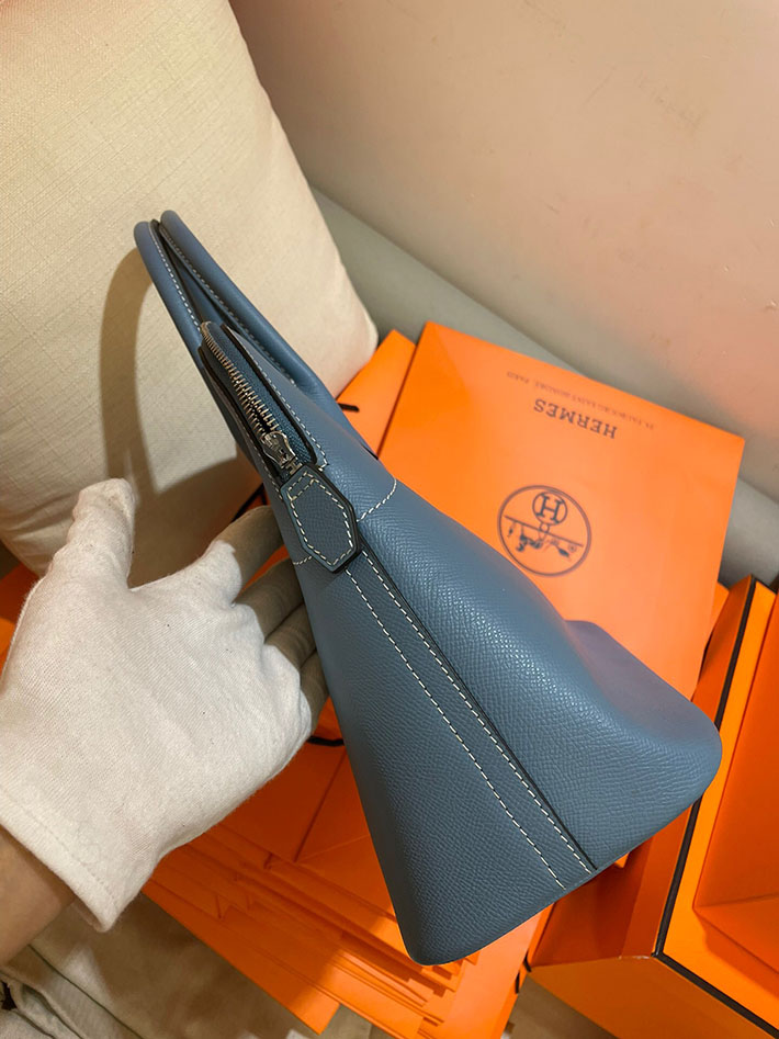最高級HERMESスーパーコピー エルメスボリード35コピー ボリード35 ブルーラン ヴォーエプソン シルバー金具【新品】2024W1435 - 画像 (3)