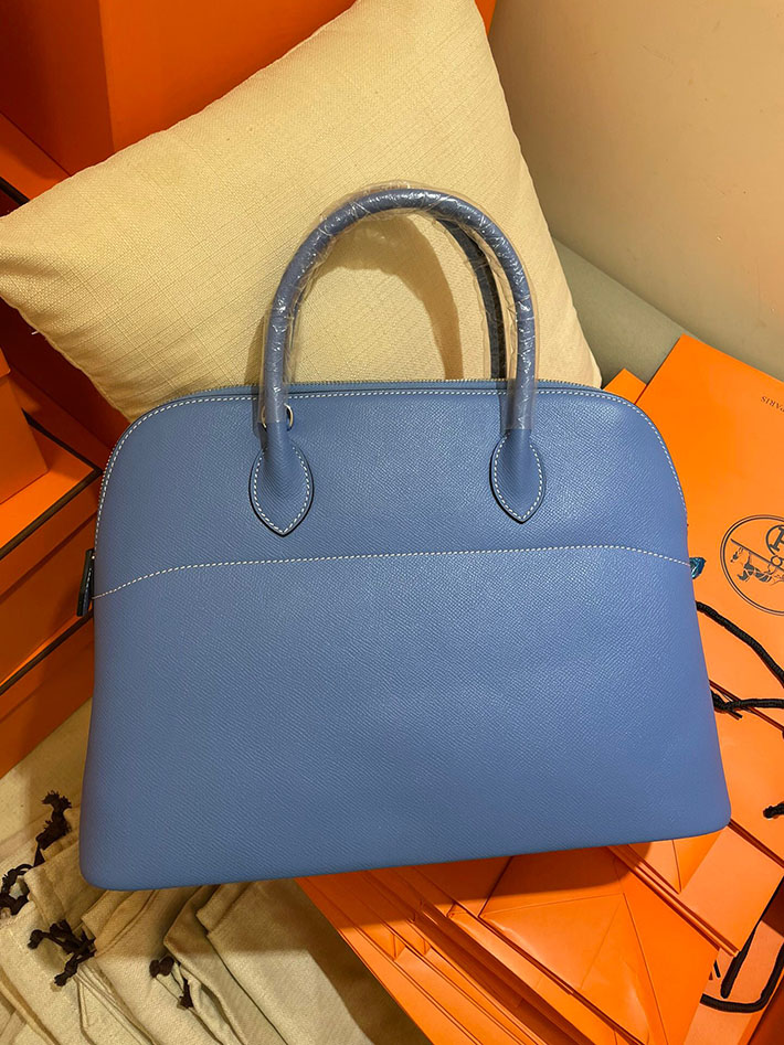 最高級HERMESスーパーコピー エルメスボリード35コピー ボリード35 ブルージーン ヴォーエプソン シルバー金具【新品】2024W1437 - 画像 (5)