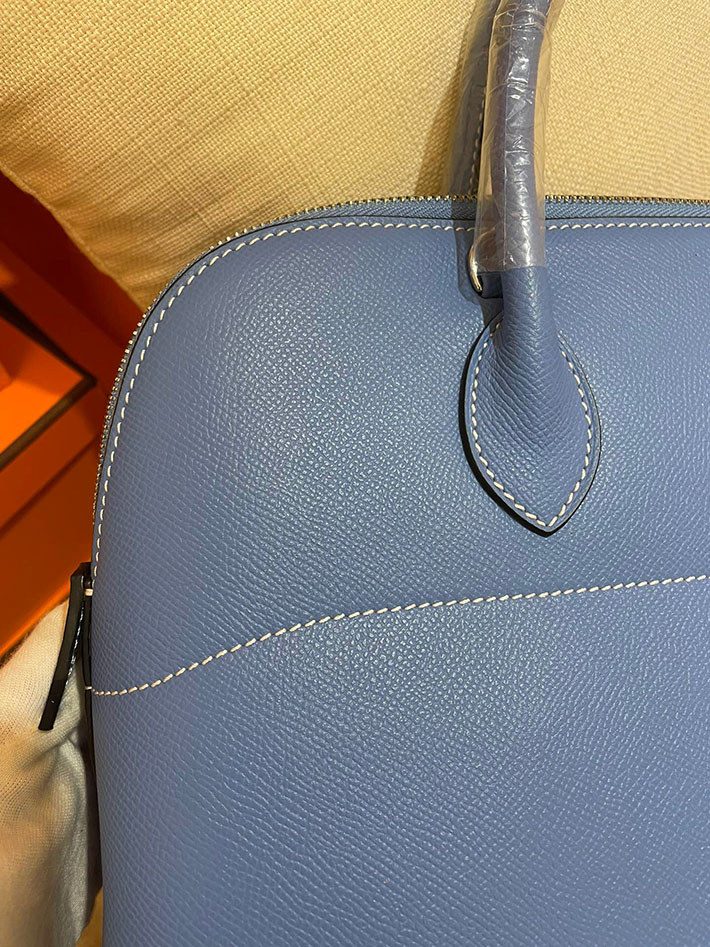 最高級HERMESスーパーコピー エルメスボリード35コピー ボリード35 ブルージーン ヴォーエプソン シルバー金具【新品】2024W1437 - 画像 (4)