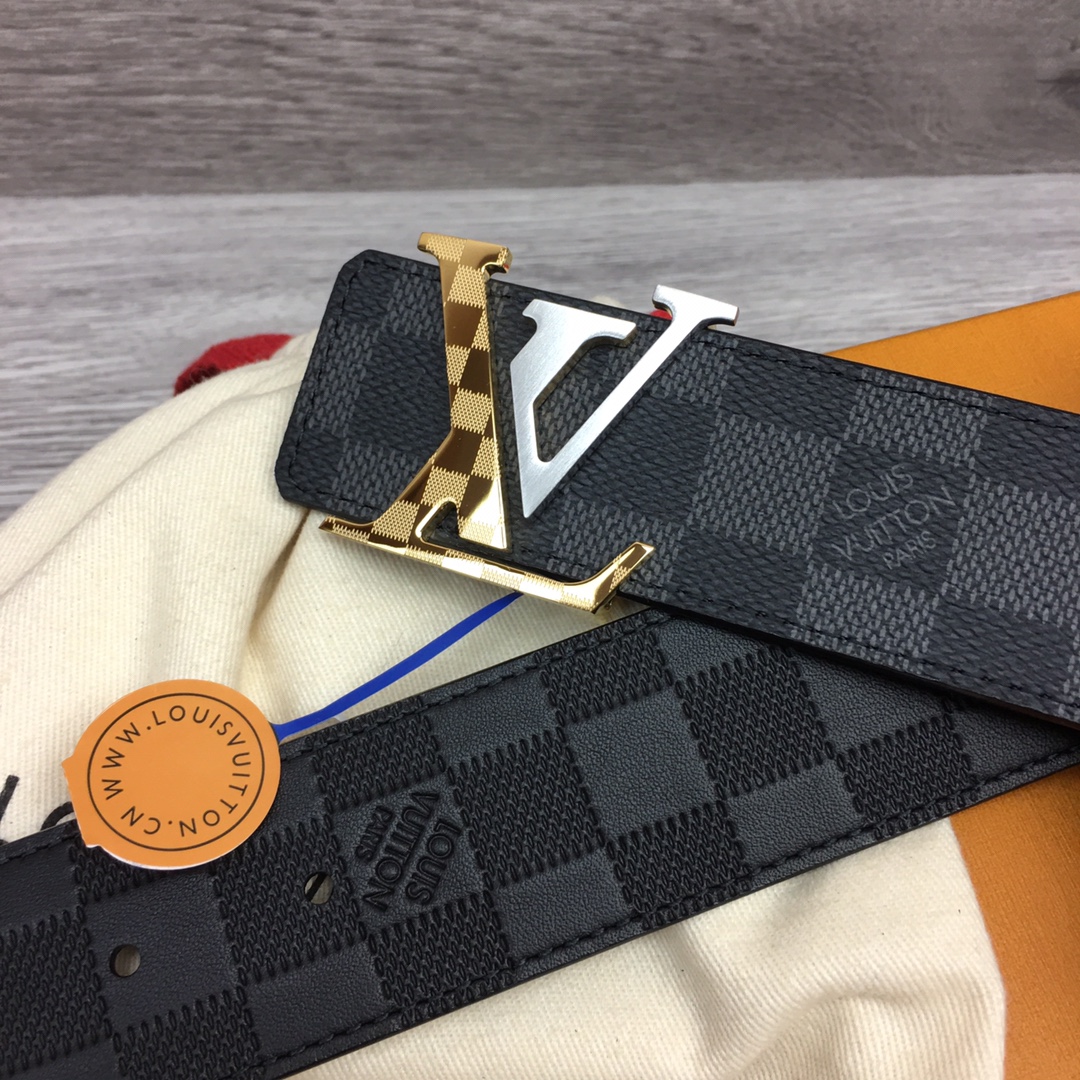 最高級ルイヴィトンスーパーコピー ルイヴィトンベルトコピー ベルト・LV イニシャル 40MM リバーシブル ブラック ダミエ・グラフィット キャンバス シルバー ゴールド金具 202405646 - 画像 (6)