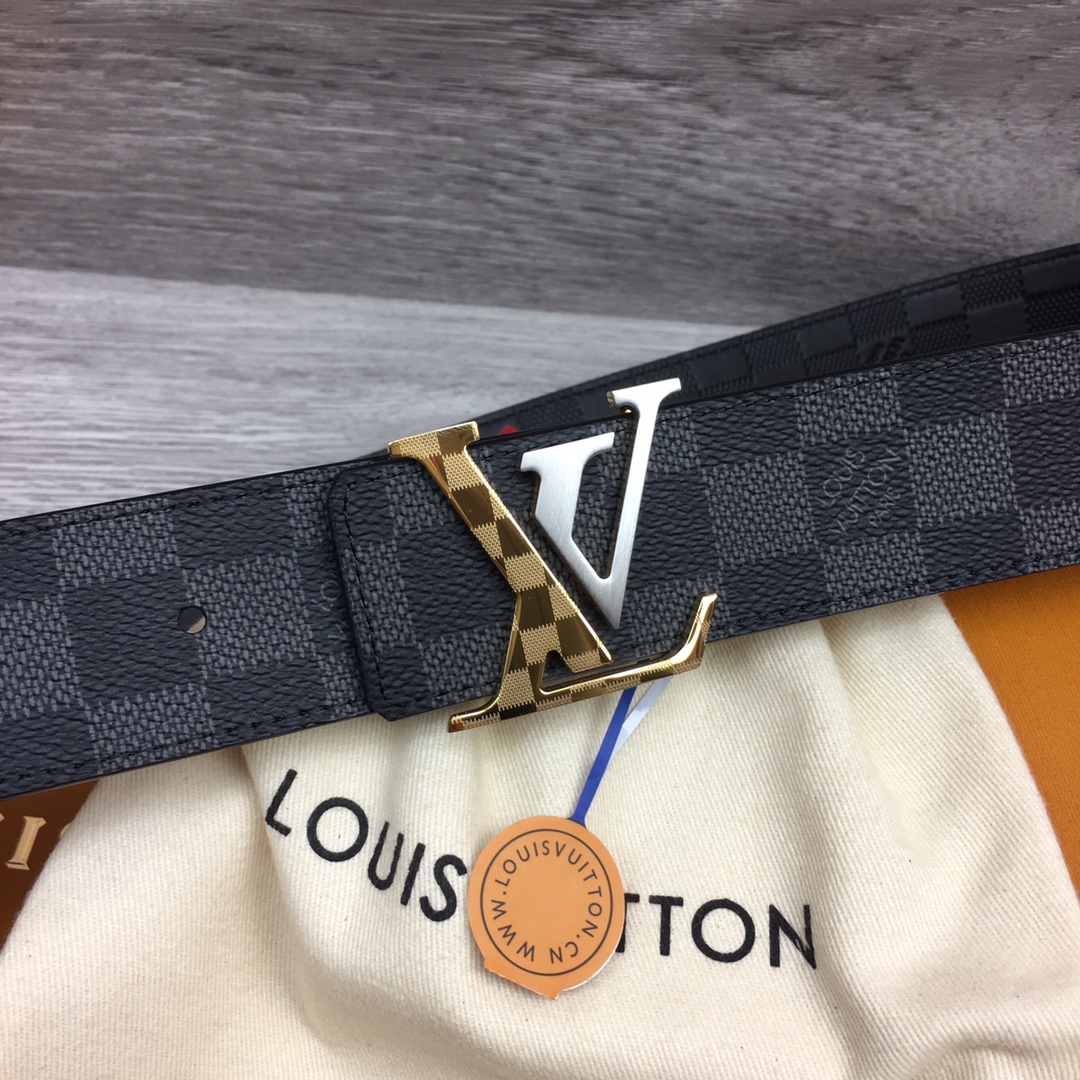 最高級ルイヴィトンスーパーコピー ルイヴィトンベルトコピー ベルト・LV イニシャル 40MM リバーシブル ブラック ダミエ・グラフィット キャンバス シルバー ゴールド金具 202405646 - 画像 (5)