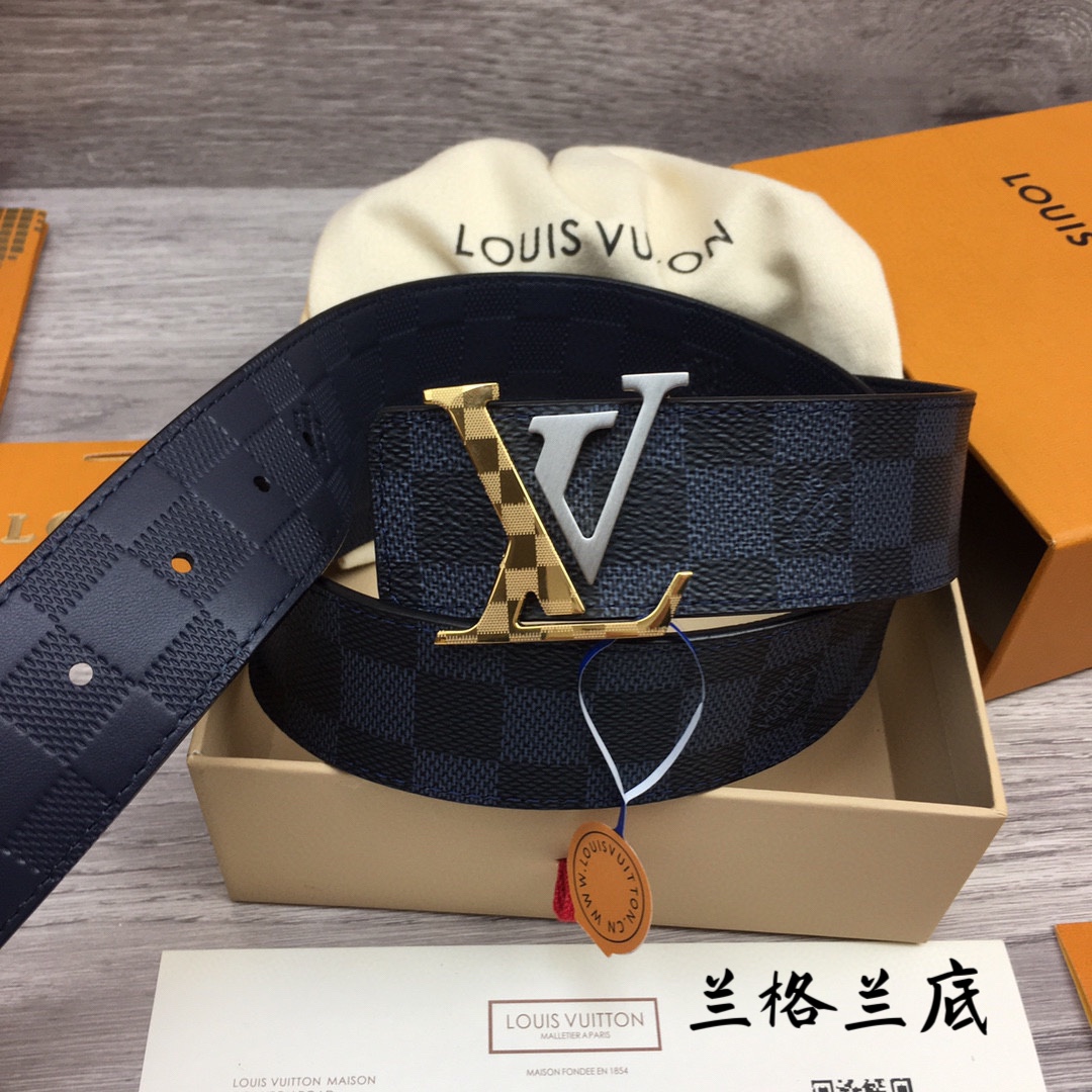 最高級ルイヴィトンスーパーコピー ルイヴィトンベルトコピー ベルト・LV イニシャル 40MM リバーシブル ブラック ダミエ・グラフィット キャンバス シルバー金具 202405647 - 画像 (4)