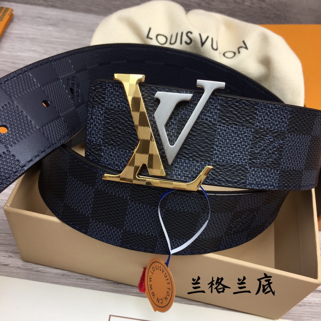 最高級ルイヴィトンスーパーコピー ルイヴィトンベルトコピー ベルト・LV イニシャル 40MM リバーシブル ブラック ダミエ・グラフィット キャンバス シルバー金具 202405647 - 画像 (3)