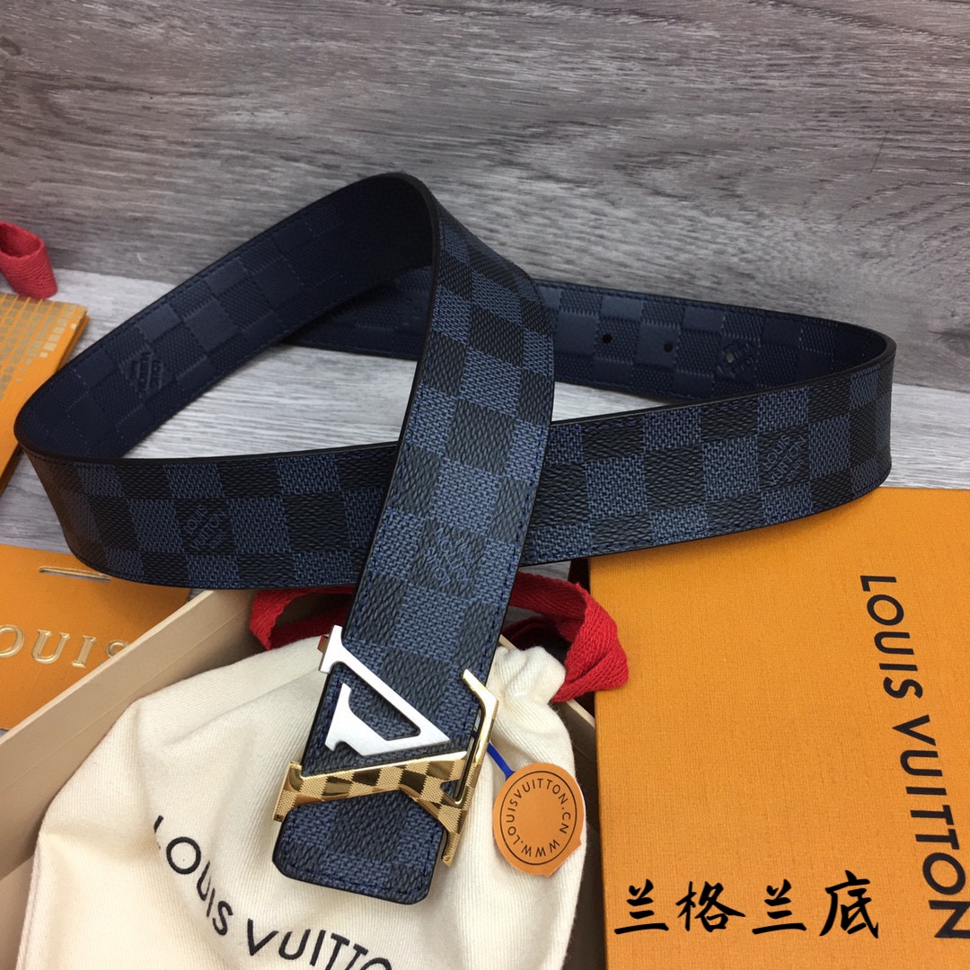 最高級ルイヴィトンスーパーコピー ルイヴィトンベルトコピー ベルト・LV イニシャル 40MM リバーシブル ブラック ダミエ・グラフィット キャンバス シルバー金具 202405647 - 画像 (2)