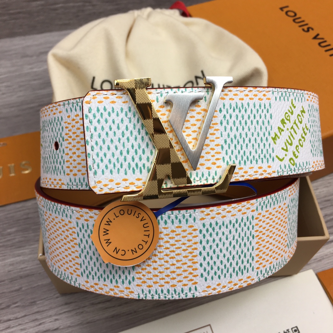 最高級ルイヴィトンスーパーコピー ルイヴィトンベルトコピー ベルト・LV イニシャル 40MM リバーシブル ホワイト ダミエ・グラフィット キャンバス シルバー金具 202405648 - 画像 (4)