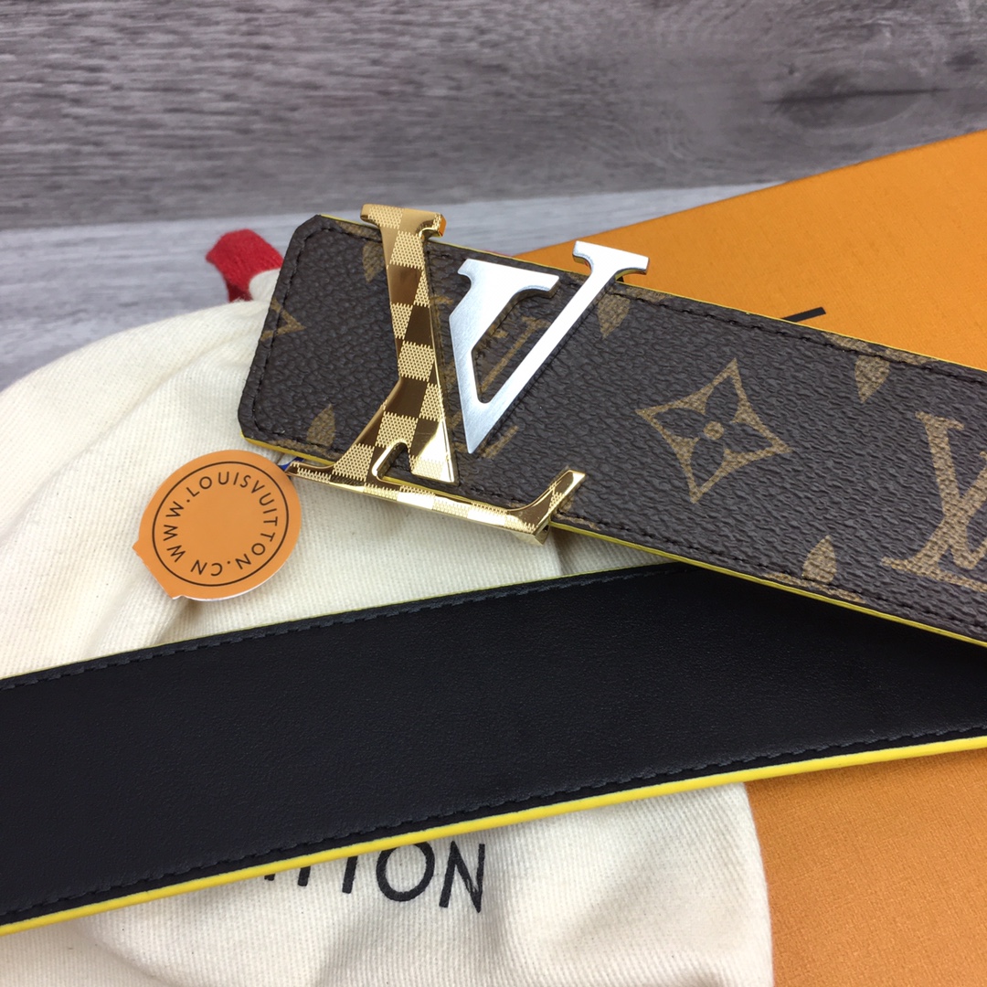 最高級ルイヴィトンスーパーコピー ルイヴィトンベルトコピー ベルト・LV イニシャル 40MM リバーシブル ダークブラウン モノグラム・キャンバス シルバー金具 202405649 - 画像 (6)