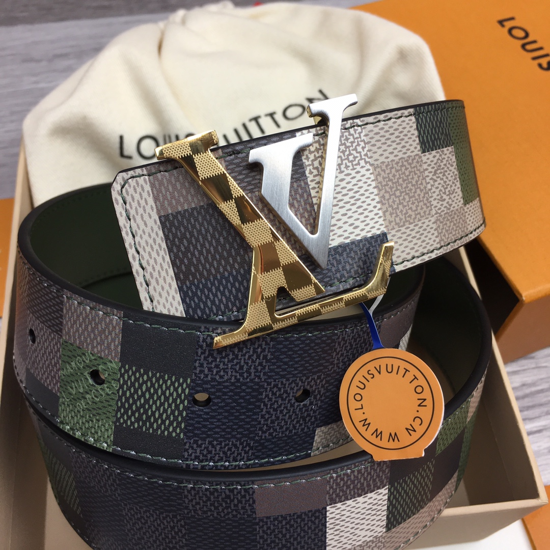 最高級ルイヴィトンスーパーコピー ルイヴィトンベルトコピー ベルト・LV メガ ピクセル 40MM リバーシブル グリーン ダモフラージュ レザー シルバー金具 202405652 - 画像 (3)